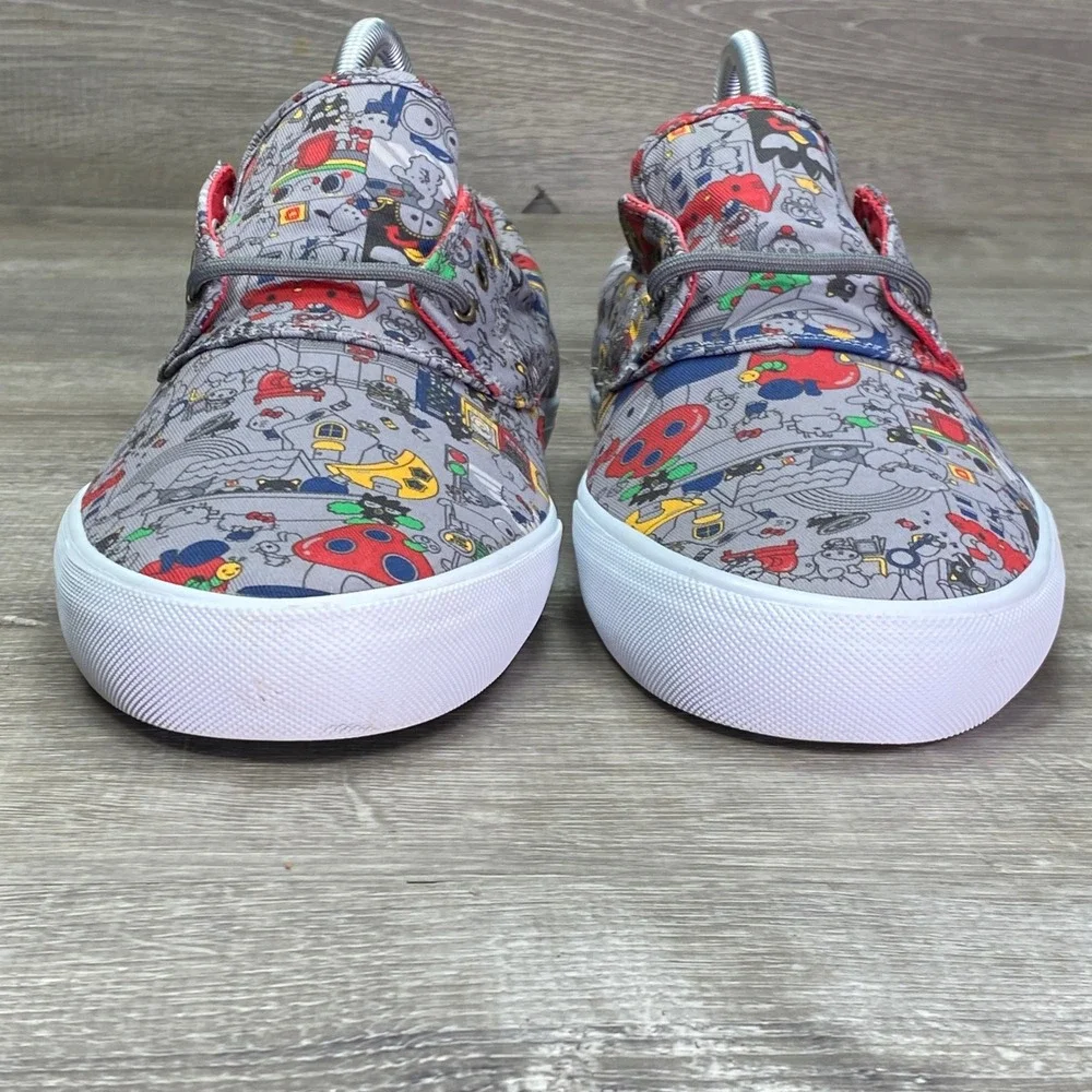 Lakai Camby Skate Shoes Mens 10 Grey Hello Sanrio Character Print Sneakers